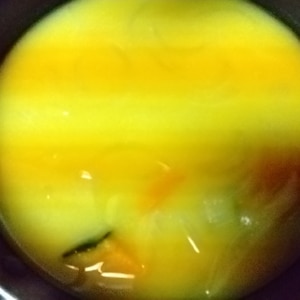 冷凍カボチャの味噌汁